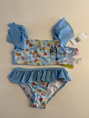 New with tags BLUEY Swim Tankinis UPF 50+ Girls 4T BINGO DISNEY